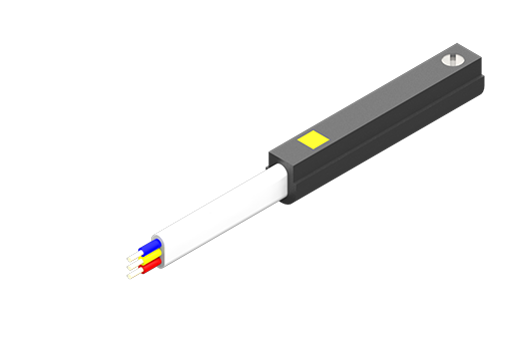 C 形槽磁力传感器，SS 系列，磁阻 PNP N.O.，6/30 伏直流电，0.2 A，扁平 PVC 线缆 3x0.14 平方毫米，2.5 米 - SS4N225-G