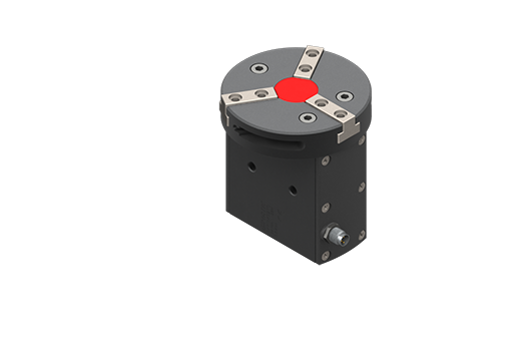 3-jaw self-centring parallel electric gripper, 24Vdc, 23 W, PNP, M8 3-pin, peak 3.8A, servo DC motor with built-in controller, Max. 0.85 Hz at 30°C, IP54, with bushings - MPTM3210