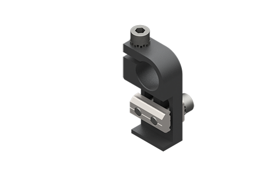 Clamp-type mounting bracket, diameter 14 mm, short, with screws - MFI-A02