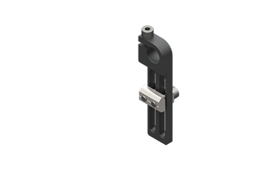 Clamp-type mounting bracket, diameter 10 mm, long, with screws - MFI-A04