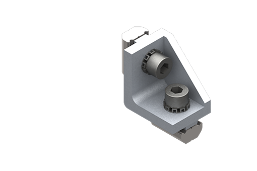 90ø mounting bracket for profiles, with screws - MFI-A140