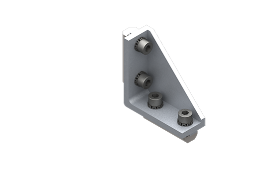 90ø mounting bracket for profiles, with screws - MFI-A141