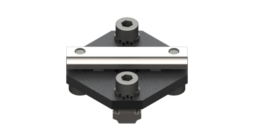 Cross mounting bracket for profiles, 25/25 mm, punched, with screws - MFI-A356