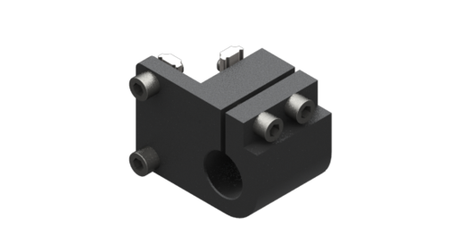 Heavy-duty angular bracket, diameter 20 mm, with screws - MFI-A36-H