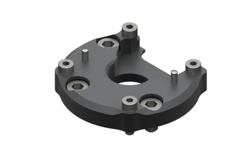Fixing flange EQC05-A for robots with ISO 9409-1-50-4-M6 interface. Screws, sleeves and centering pins included - EQC05-K50
