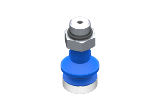 Suction cup VG.B16 HNBR 60 Shore, G1/8" Male, Hex 13 mm with Silicone ring - 0321599