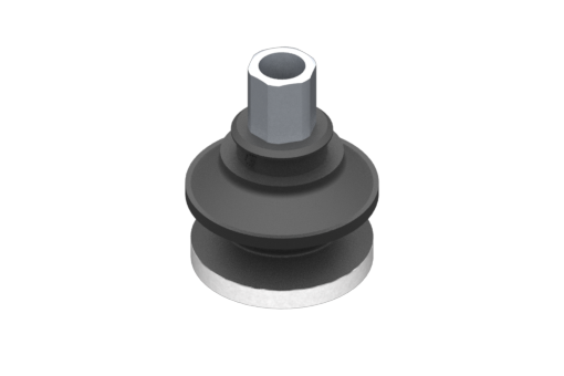 Suction cup VG.B33 EPDM 50 Shore, G1/8" Female, Hex 12 mm with Silicone Ring - 0321610