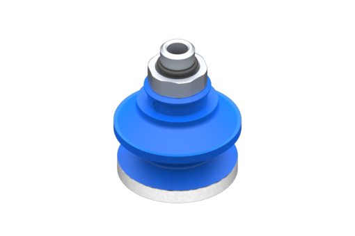 Suction cup VG.B33 HNBR 60 Shore, G1/8" Male, Hex 16 mm with Silicone ring - 0321621