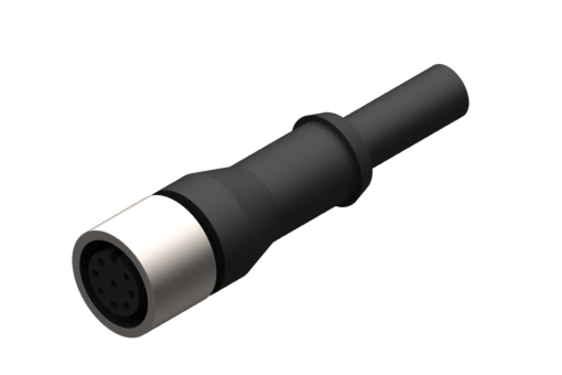 M8 8 针脚母头连接器，平直，5 米，PUR 线缆 - CFGM800850P